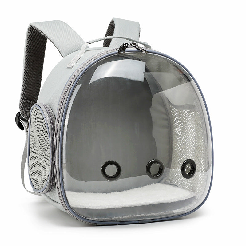 Transparent Pet Backpack. Safe, Cozy Carrier for Small Animals