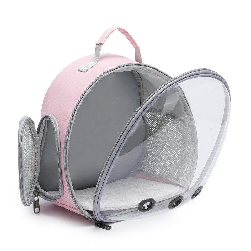 Transparent Pet Backpack. Safe, Cozy Carrier for Small Animals