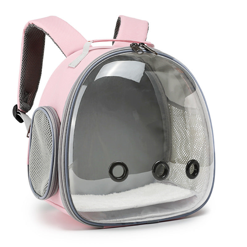 Transparent Pet Backpack. Safe, Cozy Carrier for Small Animals